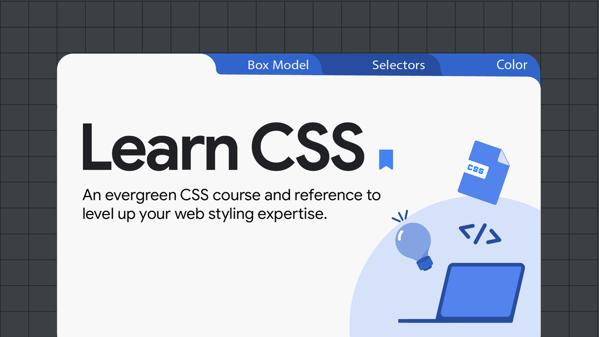 ChromiumDev's tweet image. Your refreshed evergreen CSS course and reference has arrived → goo.gle/47wJbGx

Explore everything from container queries and grids to anchor positioning and view transitions to sharpen your web styling expertise.