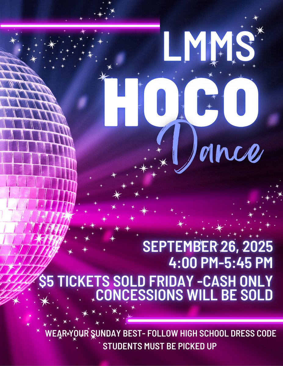 Liberty Memorial MS (@lmmspatriots) on Twitter photo Parents, please see the flyers for our LMMS Homecoming Dress Up Days and Dance taking place next week! π₯³β€οΈ Parents, please see the flyers for our LMMS Homecoming Dress Up Days and Dance taking place next week! π₯³β€οΈ