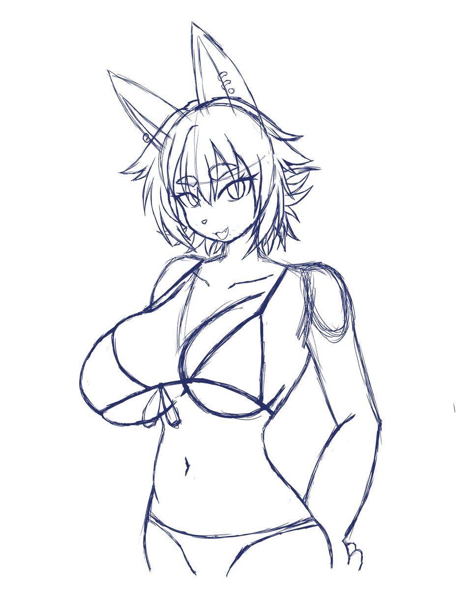 new sketch of my character ketzaly, she's cute, right?
#furrygirl #furryartist  #sketches  #sketchart