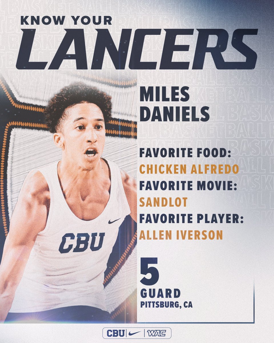 CBUmbb's tweet image. 𝐊𝐧𝐨𝐰 𝐘𝐨𝐮𝐫 𝐋𝐚𝐧𝐜𝐞𝐫𝐬 🏀

5️⃣ — 𝐌𝐢𝐥𝐞𝐬 𝐃𝐚𝐧𝐢𝐞𝐥𝐬
Guard
Pittsburg, CA

#LanceUp⚔️