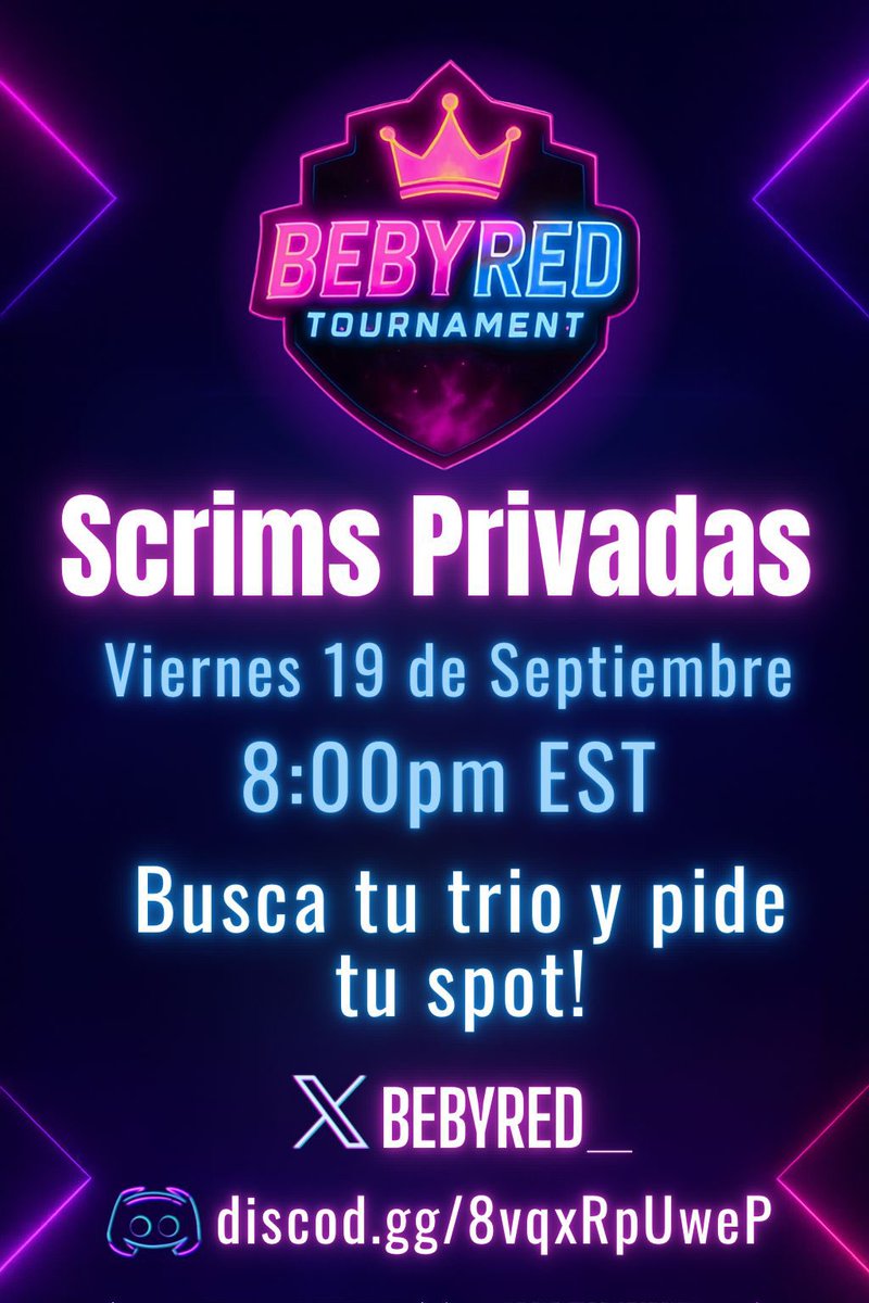 🔥🎮 ¡Se viene algo grande! 🎮🔥
<a href="/bebyred_/">BebyRed</a> están fundando su propia liga y este es tu momento de demostrar de qué estás hecho. 💪✨
Exhortamos a todos los equipos y jugadores a participar en este gran torneo.
📩 Para soot, escribe directamente a <a href="/bebyred_/">BebyRed</a>