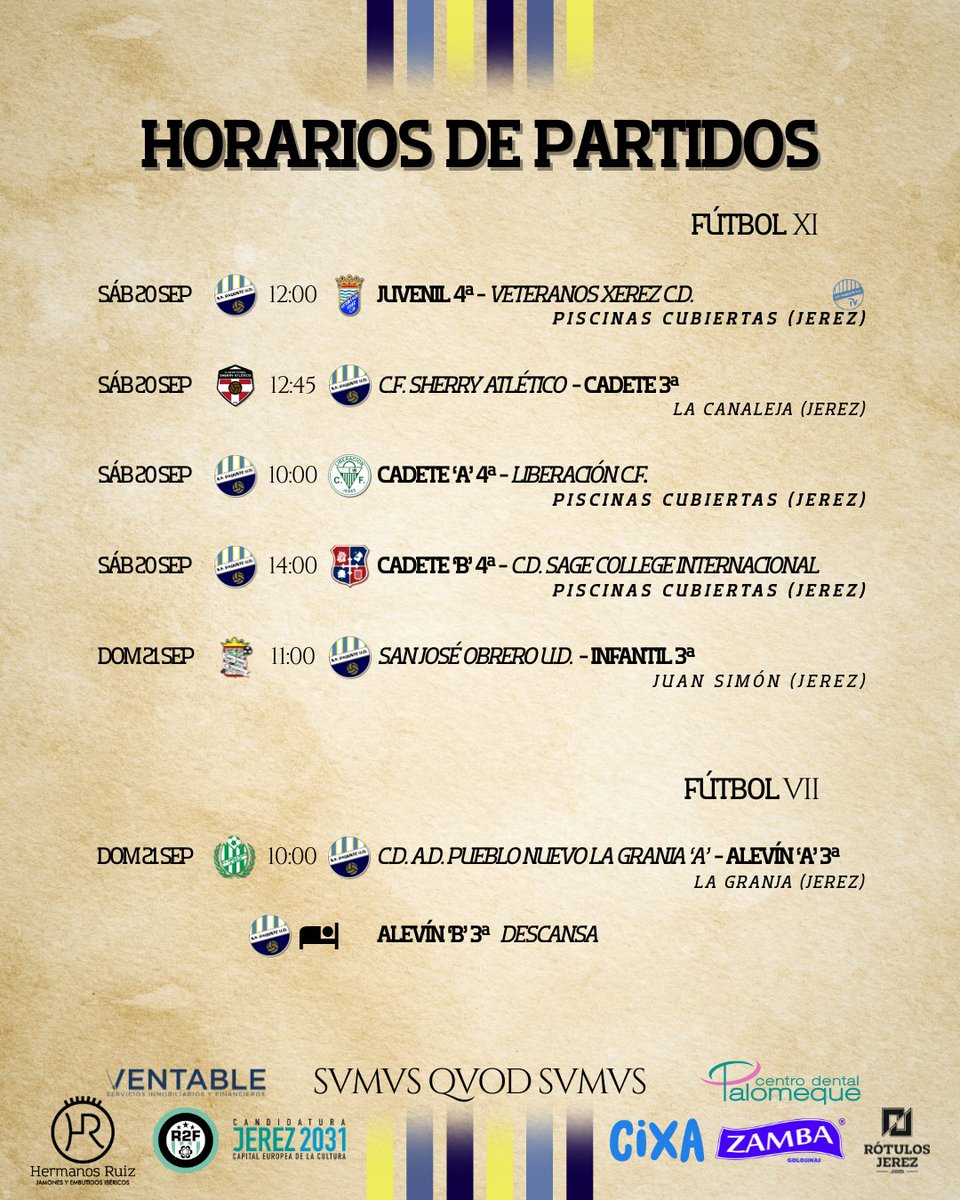 𝗛𝗢𝗥𝗔𝗥𝗜𝗢𝗦 𝗗𝗘 𝗣𝗔𝗥𝗧𝗜𝗗𝗢𝗦 🔵🟡 | Qué ganas teníamos de decir esto...

😁🏁 ¡𝑪𝒐𝒎𝒊𝒆𝒏𝒛𝒂 𝒍𝒂 𝒕𝒆𝒎𝒑𝒐𝒓𝒂𝒅𝒂 2025/2026!

#SvmvsQvodSvmvs