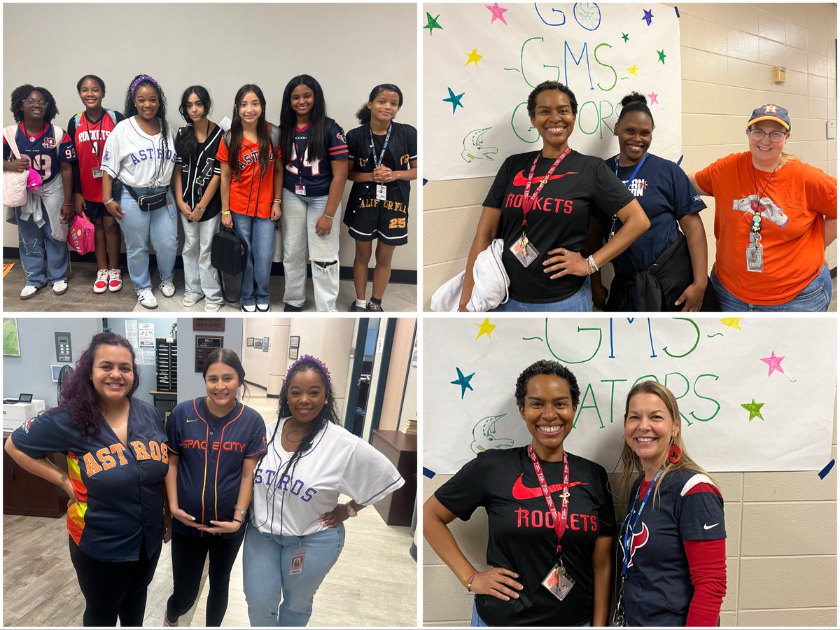 MGMS_Gators's tweet image. Yesterday, we teamed up by wearing our favorite sports attire! ⚾🏀🏈 It was awesome to see so many different teams represented as we kept the Hello Week kindness going strong. 💚 #HelloWeek #TeamKindness @FortBendISD @FBISDCounselors