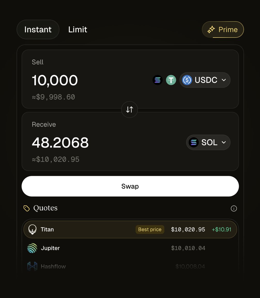 タワマンドロを狙え‼️】 ソラナで爆益しまくってる猛者たちが「もうJupiterはあかんわ。Titan使ったほうがええで。」って言ってたTitanがクローズドから誰でも利用可能になりました！  「Solana触っている方は、今すぐに使ってください」（理由は以下） ✓ Titanはこちら ...