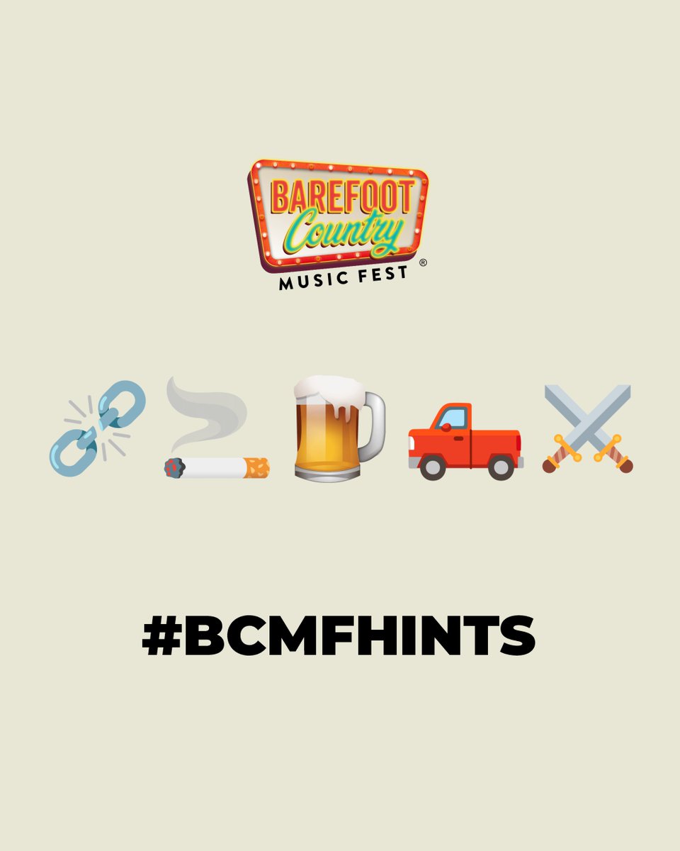 barefootcmf's tweet photo. #BCMFHINTS: Who could it be?! Find out at 8 am. 😉
🚨Get your tickets NOW - https://t.co/dm5nQdJmbR.
🔥Payment Plans available - $40 down. https://t.co/g6U4r6L8T6