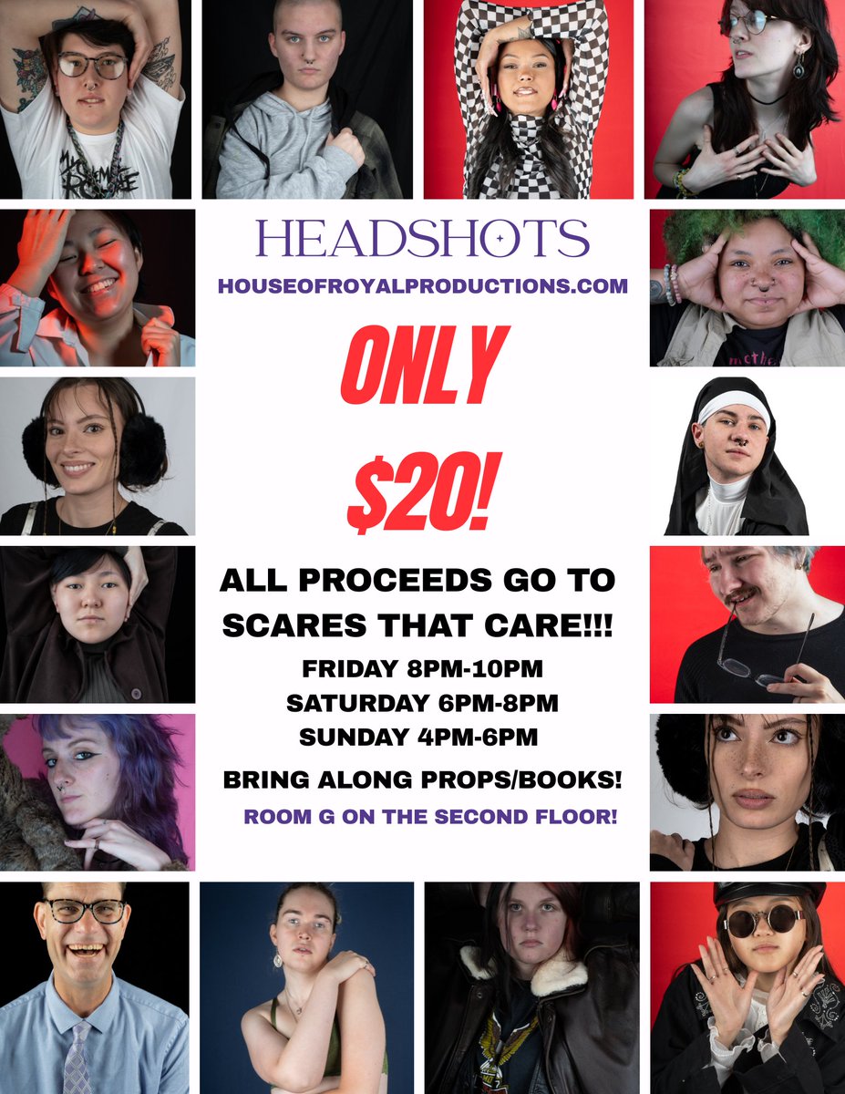 CultNobody's tweet image. Coming to Killer Pride? Need updated headshots? Wanna support the charity? I got your back! 

ALL PROCEEDS GO TO SCARES!