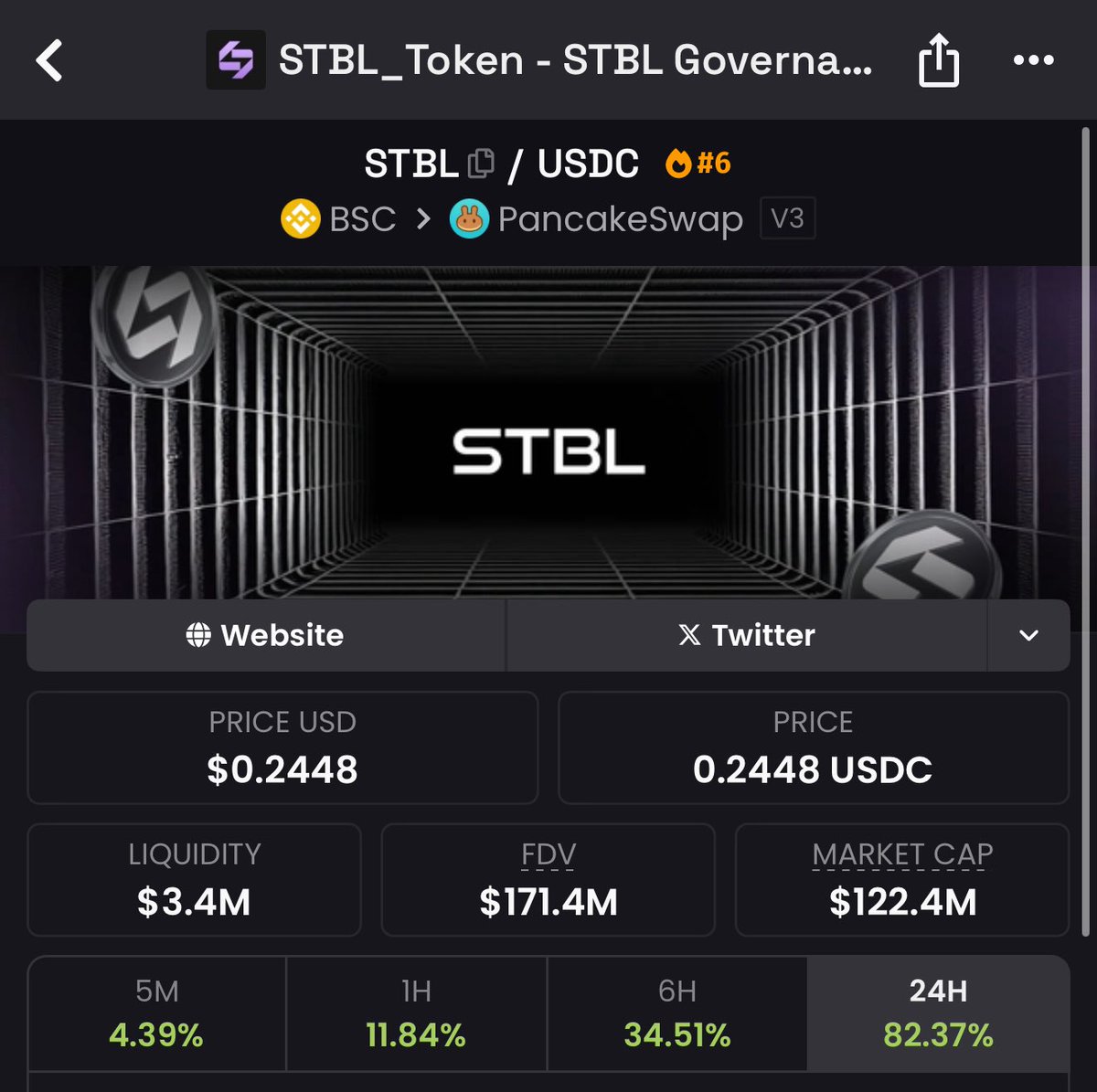 Omar ♦️ (@crypt_omar) on Twitter photo Everyone started chasing $ASTER when the alpha is $STBL.
This is the future of stable-coins,
stable-coins 2.0 by $USDT founder <a href="/Reeve_Collins/">Reeve Collins</a>.
0x8dEdf84656fa932157e27C060D8613824e7979e3 Everyone started chasing $ASTER when the alpha is $STBL.
This is the future of stable-coins,
stable-coins 2.0 by $USDT founder <a href="/Reeve_Collins/">Reeve Collins</a>.
0x8dEdf84656fa932157e27C060D8613824e7979e3