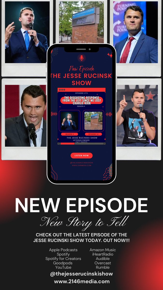 Just bringing some of the garbage I’ve seen since we lost <a href="/charliekirk11/">Charlie Kirk</a> to light as it should be. <a href="/Spotify/">Spotify</a> links below. 

open.spotify.com/episode/1WTjdX…

open.spotify.com/episode/1WTjdX…

#CharlieKirk #CharlieKirkAssassination #FreedomOfSpeech #VeteranOwned #PodcastCommunity <a href="/TPUSA/">Turning Point USA</a>