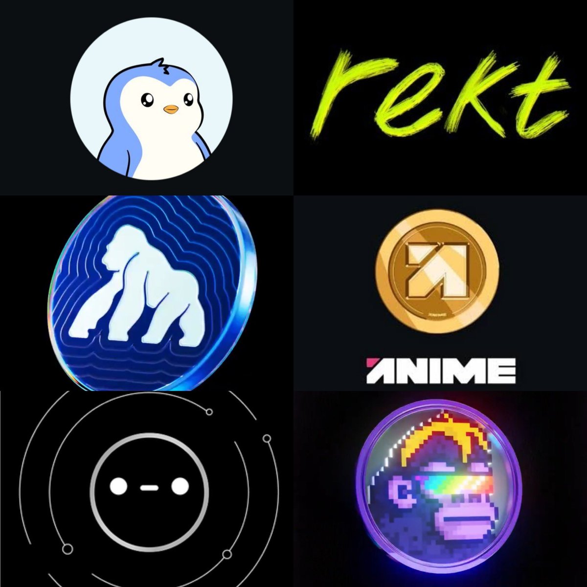 How I see the following NFT tokens:

$PENGU = <a href="/pudgypenguins/">Pudgy Penguins</a> brand. I see it as the IP value of the the blue pengu

$REKT = <a href="/RektBrands/">Rekt Brands</a>. The 1st brand coin. $REKT represents brand goodwill

$APE ≠ BAYC. It’s an ecosystem token for ApeChain, not just for BAYC

$ANIME ≠ Azuki.