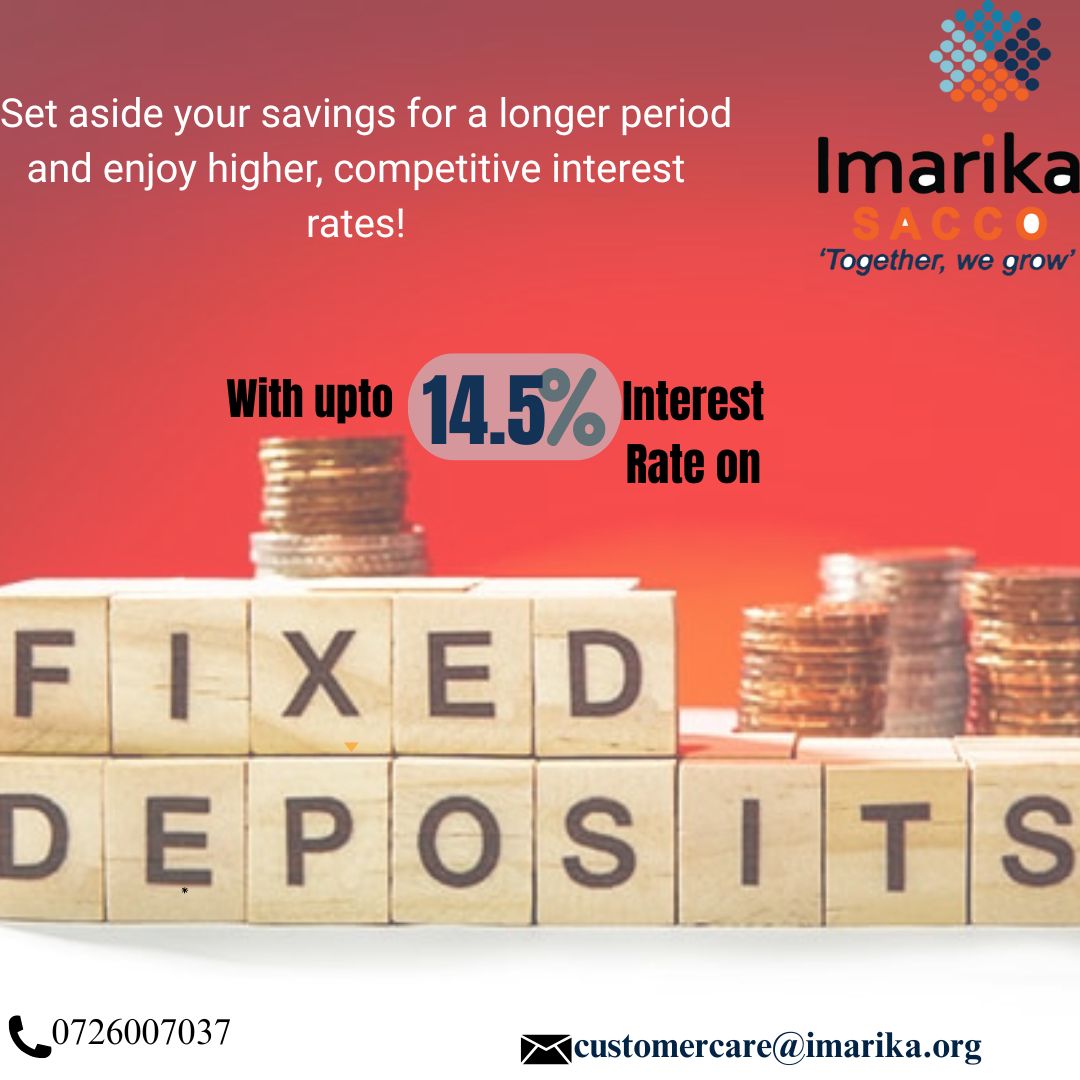 Grow your money with confidence!  Enjoy guaranteed returns and watch your savings work harder for you through our Fixed Deposit Account. #SmartInvesting #FixedDeposit #TogetherWeGrow