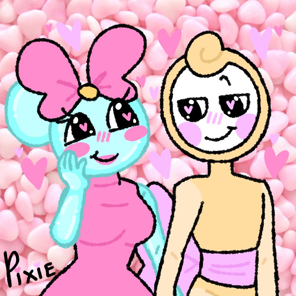 Pixiethefr18233's tweet photo. Today Is my birthday 🥳💖
(I'm gonna grow old.../jk)
#dandysworld #glistenxpoppy #poppyxglisten #pinkbows #shinybubbles #mirrorbow #bubblefacemask #ship #OTP https://t.co/lJgOQyuZjy