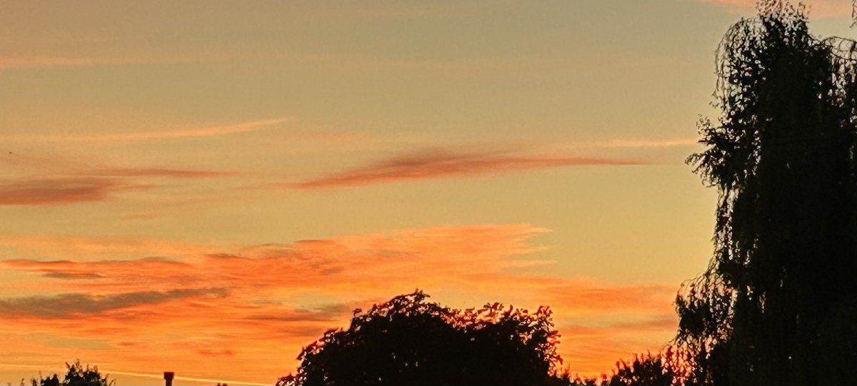 Vanuit het keukenraam; het wordt vast een mooie dag vandaag🤗