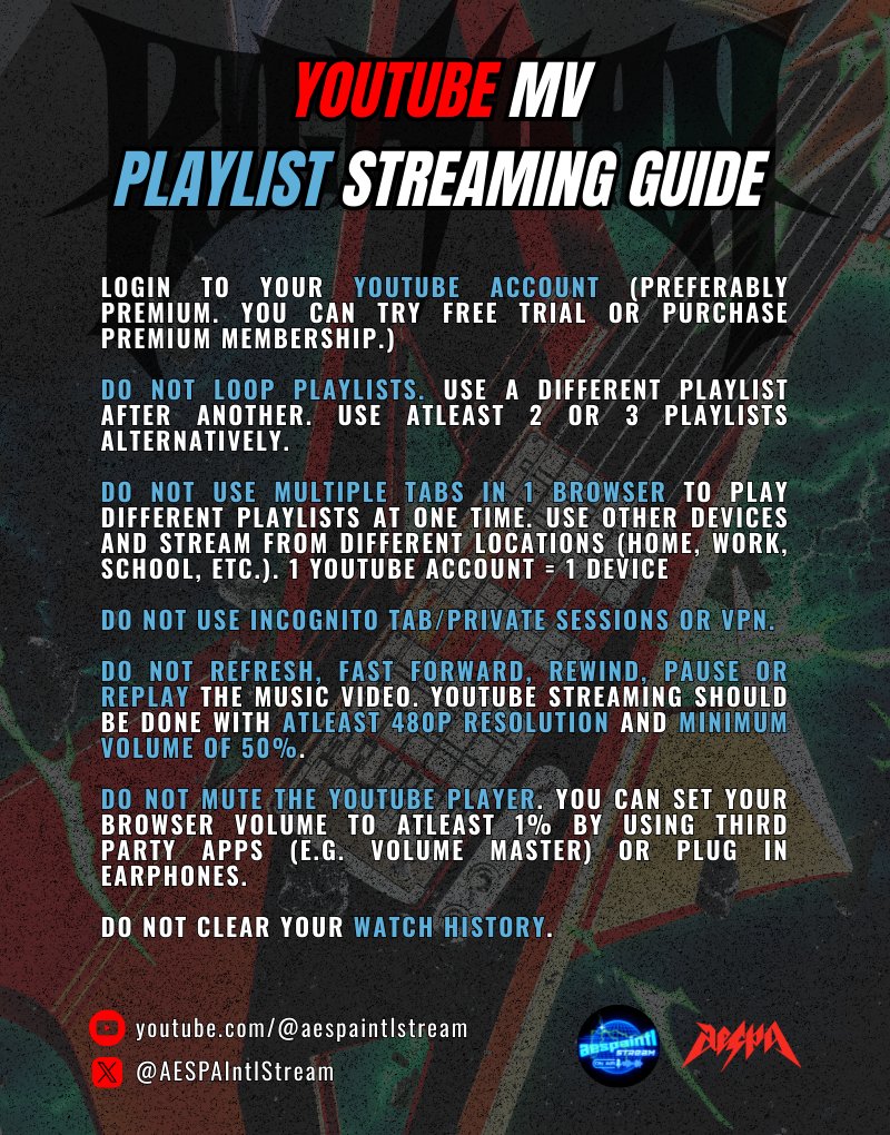 AESPAIntlStream's tweet image. MYs 😊👋

We&apos;ve also included the latest remixes in our Rich Man YouTube playlists! 😳

⚡: youtube.com/playlist?list=…
⚡: youtube.com/playlist?list=…
⚡: youtube.com/playlist?list=…
⚡: youtube.com/playlist?list=…
⚡: youtube.com/playlist?list=…
⚡: youtube.com/playlist?list=…

Please make sure to:
✅…