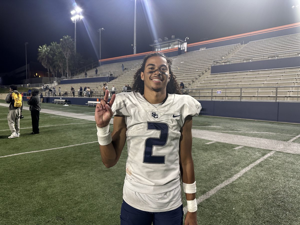 USC commit Madden Riordan. One of the savvy veterans on this monster Sierra Canyon defense.