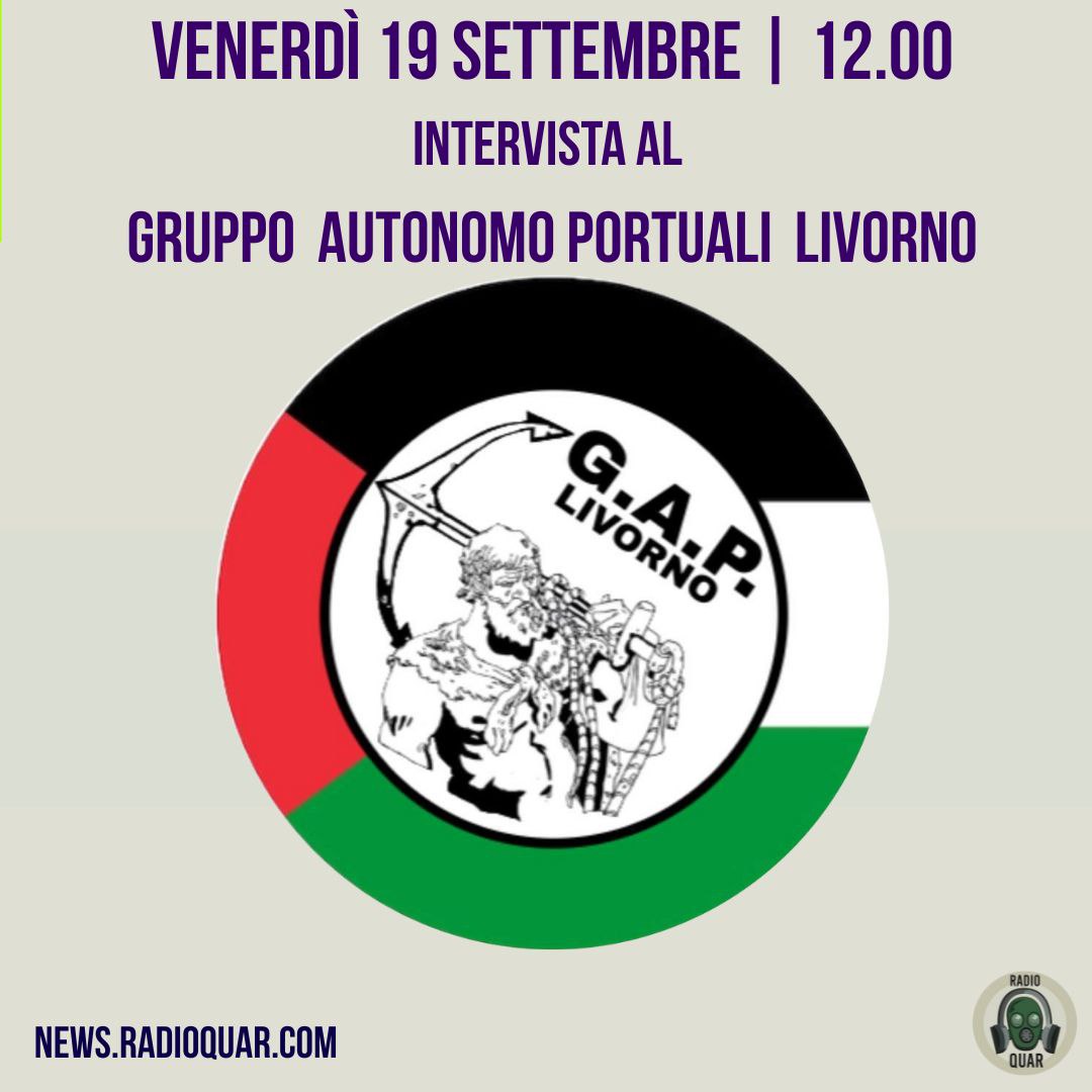 Questa mattina alle 12.00 segna l'appuntamento con l'intervista fatta da <a href="/RafBigCat/">RafBigCat</a> e <a href="/SalvatoreC1970/">MY NAME IS LOTA</a> al GRUPPO AUTONOMO PORTUALI di Livorno.
Si parlerà di Palestina, di Global Sumud Flotilla e di repressione.
Buon ascolto