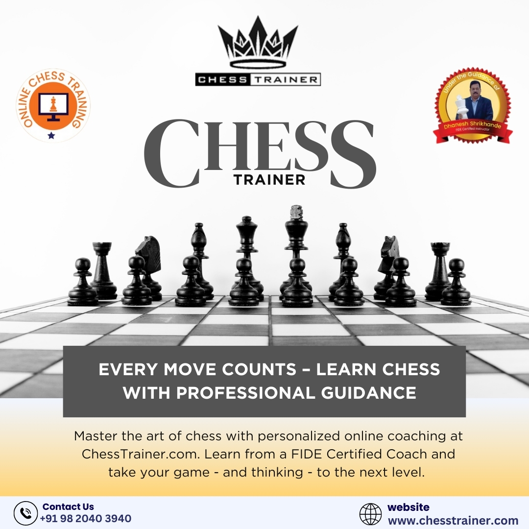 Chess_trainer91's tweet image. Master the art of chess with personalized online coaching at ChessTrainer.com

Whether you’re a beginner or an advanced player, our expert FIDE Certified Coach provides tailored lessons to help you:

✔️ Sharpen your strategy
✔️ Improve your decision-making

#ChessTrainer
