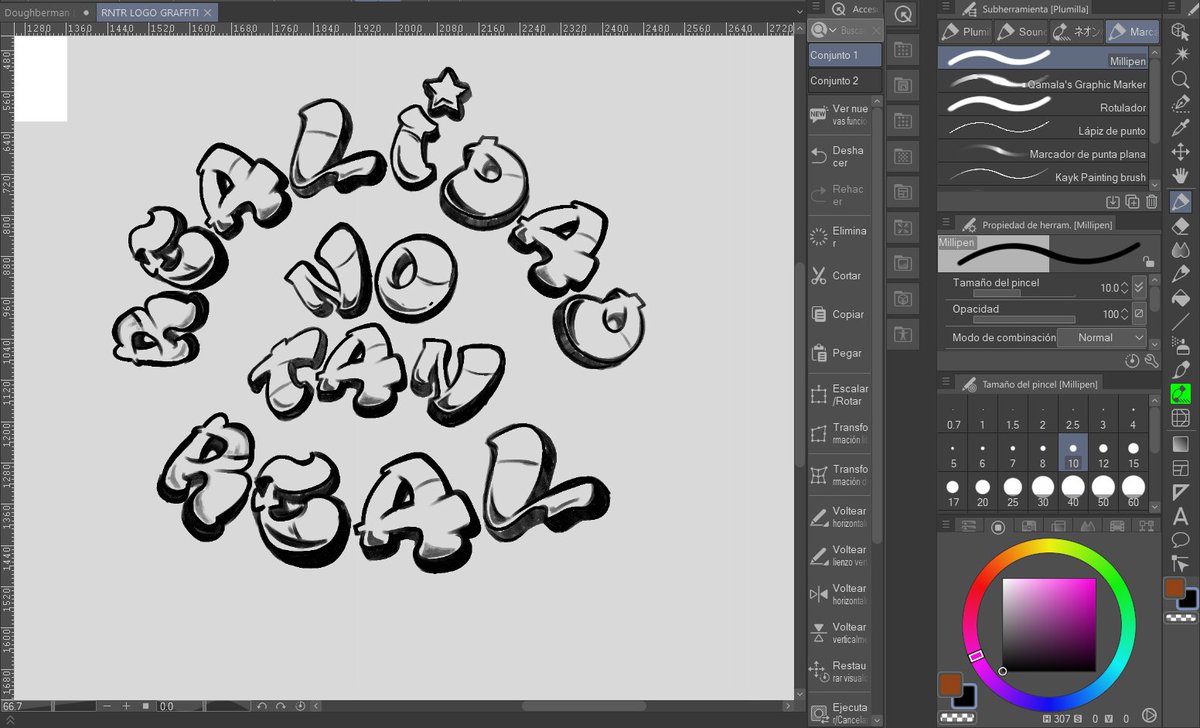 Bueno bueno, haciendo un logo para Realidad No Tan Real, esta vez urbano jsjs