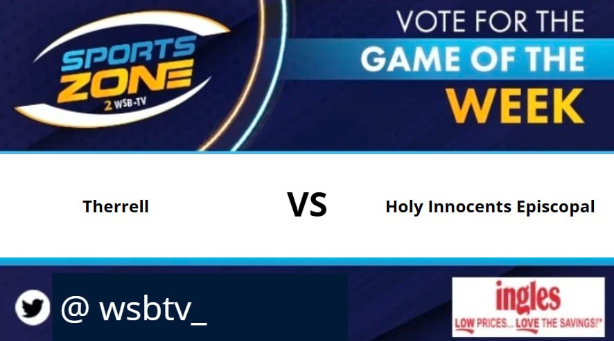 🚨GAME OF THE WEEK🚨
Therrell 🆚 Holy Innocents Episcopal
📅 friday, SEP/19/ 2025
⏰ 07:30 PM
🎥 Watch Here: s.id/wsb-tv

<a href="/DMTherrellFB/">Therrell Football</a> <a href="/therrellathlet1/">D.M. Therrell Athletics</a> <a href="/coachjamison1/">BJ Jamison</a> <a href="/CoachAJSpires/">A’Jay Spires</a> <a href="/RodneyBrownIV/">Rodney Brown</a> <a href="/luhbrayy__/">Braylin Love ‘27</a> <a href="/db4_mello/">Carmello “Mel Mel” Lofton</a> <a href="/HIESAthletics/">HIES Athletics</a> <a href="/CoachPerrotta/">Nick Perrotta</a>