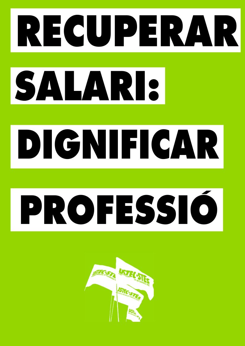 USTEC_Barcelona's tweet image. Fem pinya, organitzem-nos, passem a l&apos;acció, GUANYEM.
#DignitatDocent #DignitatPAE