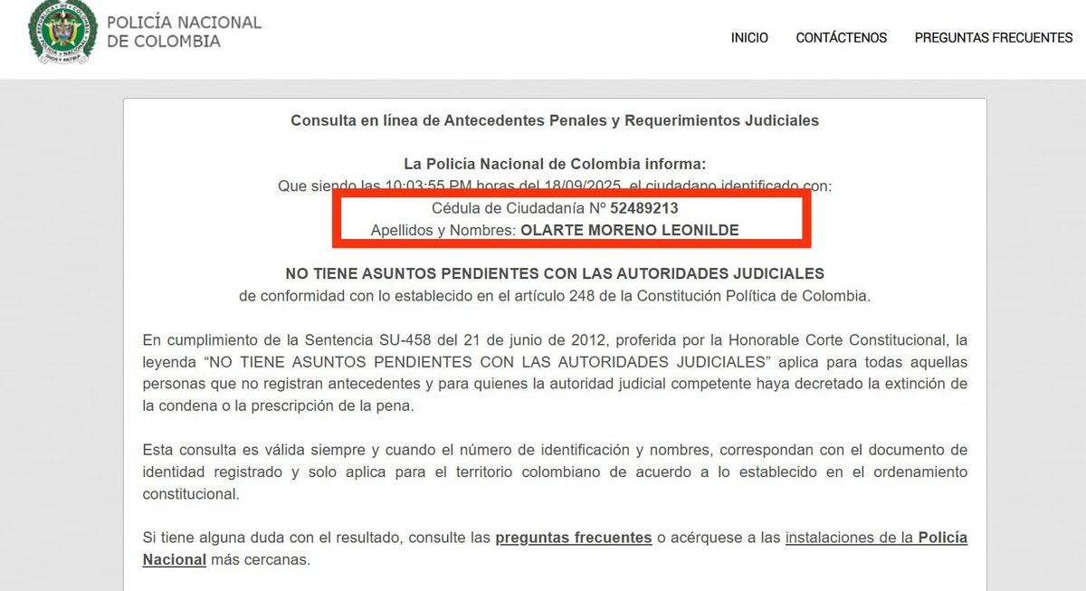 Aquelarre118's tweet image. 📢ATENCIÓN COLOMBIA📢
GRAVE Y BURDO MONTAJE CONTRA EL SARGENTO CHALA @SARGENTOCHALA DONDE UTILIZAN EN UNA FALSA DENUNCIA UN PSEUDÓNIMO DE UN SUPUESTO ABOGADO CÉDULA DE CIUDADANÍA DE UNA FALLECIDA Y TARJETA PROFESIONAL INEXISTENTE, además de otras irregularidades. Esto ratifica…