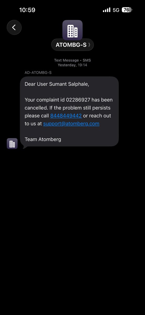 _sumantS's tweet photo. @atomberg_tech i raised a complaint regarding a fan which stopped working a day after installation. I got no call from any technician and the complaint ID was automatically cancelled. Please look into this!
Should not have happened in the first place but you can still rectify! https://t.co/oWeikWyel5