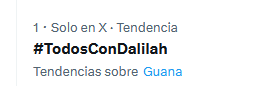 Reinando las tendencias en #1 el #TodosConDalilah.  Las fans del Aldown no están soportando.  😅 Tienen mucho miedo. #LaCasaDeLosFamososMx #LCDLFMX3