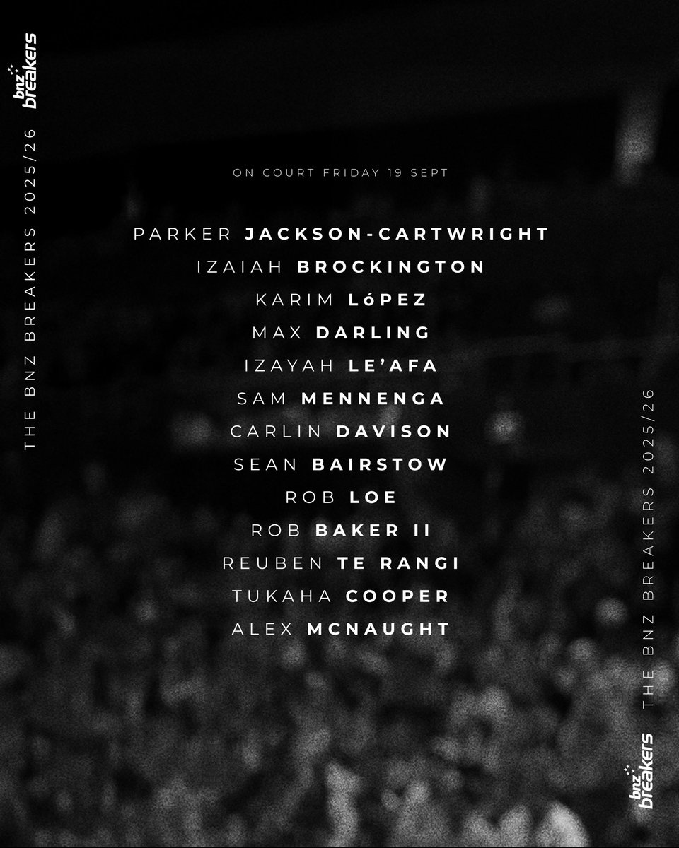 NZBreakers's tweet image. Your Breakers 13 for tonight’s battle with the Bullets. 😤⚔️

Bring the noise. 

#BreakerNation #TeamLineup