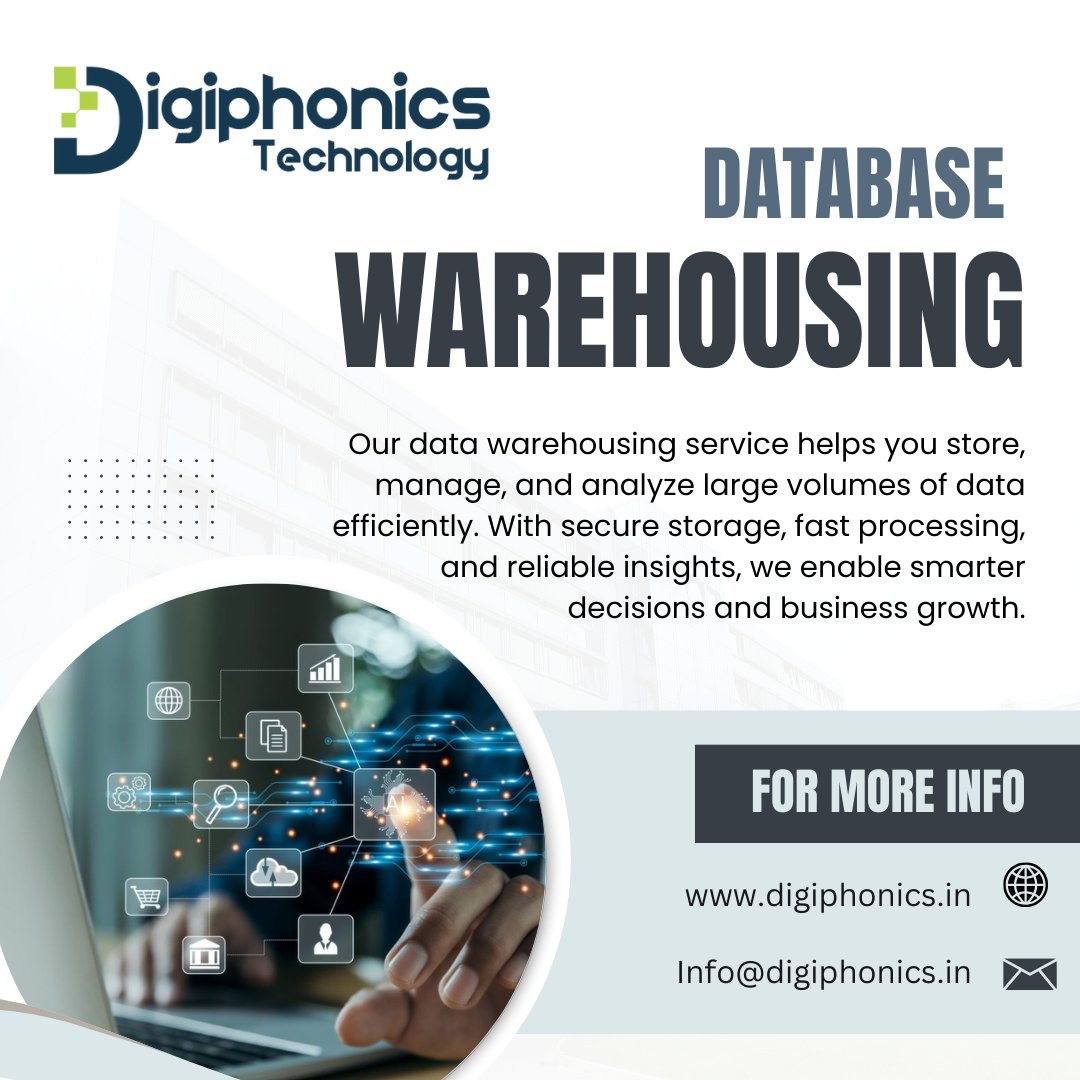 digiphonics23's tweet image. Turn data into decisions. Our database warehousing solutions deliver secure storage, fast access, and powerful insights for your business growth.

#DatabaseWarehousing #DataDriven #SmartDecisions #DataManagement #BusinessGrowth