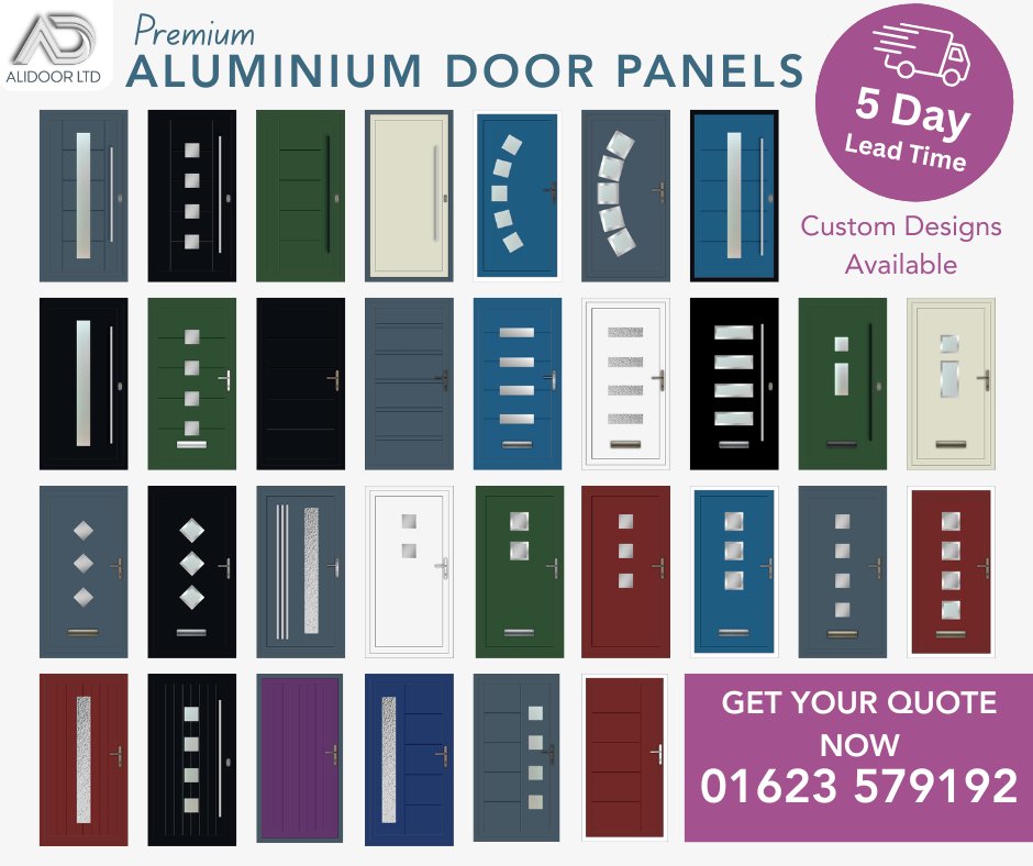 alidoorltd's tweet photo. 🚪 Alidoor Aluminium Door Panels

Smooth ✔️ Grooved ✔️ Stainless Steel Inserts ✔️
Flat panels cut to size
All delivered in just 5 days!
👉 Take a look at our brochure https://t.co/f66nytY8Q7 https://t.co/iZXya91EZg