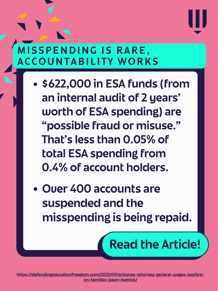 DefendEdFreedom's tweet photo. Thank you @JasonBedrick for defending ESA families and sharing the facts💪💪

Check out his full article here ➡️https://t.co/PGg1n7PTu6 https://t.co/35SSUpMTKm