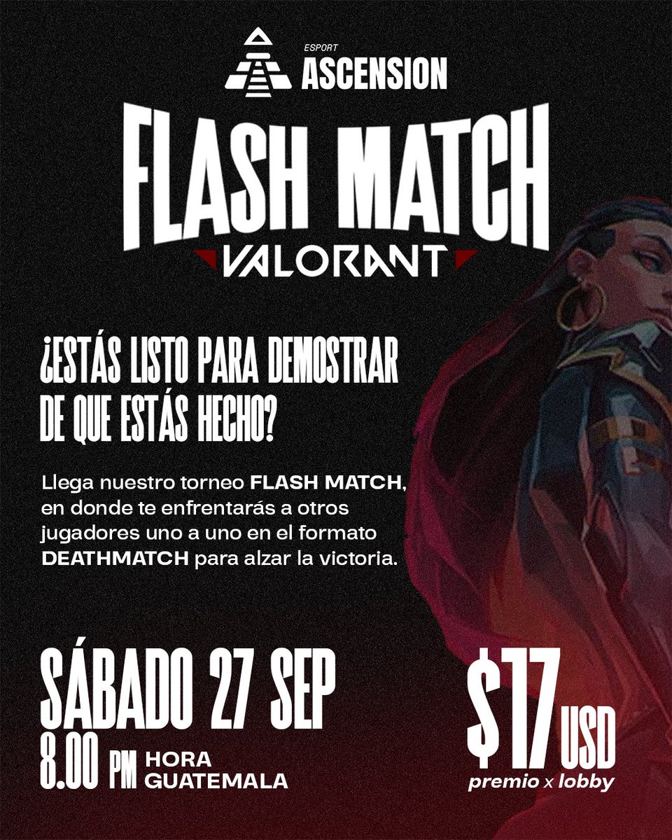 ascensionguate's tweet photo. Llega nuestro torneo Flash Match🔥
¿Tienes lo necesario para ganar?

Toda la info está en el post, te esperamos en el servidor de discord: https://t.co/W1eEmmzjKH 👾

It’s time to Rise and Rule. 🏆 https://t.co/lHVD0yGdqm