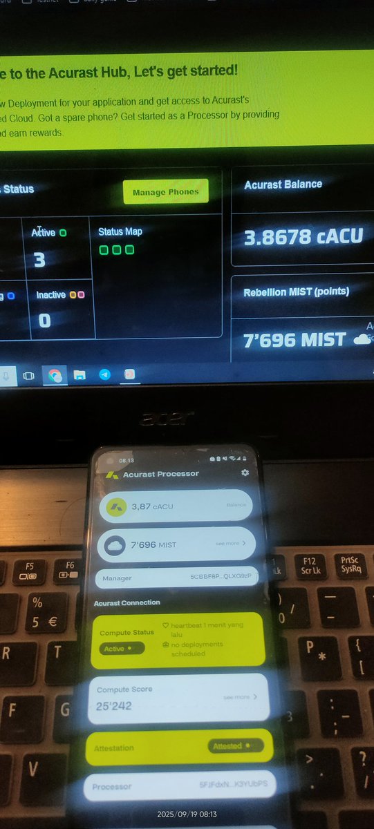ferofast_hunter's tweet image. 📸 Rocking the neon green “Phones, Phones, Phones” tee 💚
Bringing DePIN + Unstoppable Compute to the real world.

@Acurast 🔗 powering the future.

#DePIN #UnstoppableCompute #Acurast