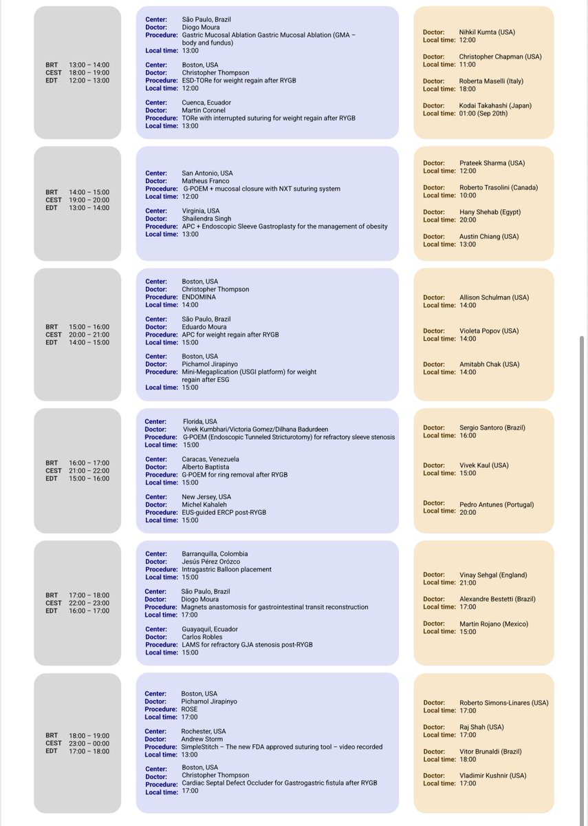 MetabolicEndo's tweet image. Join us for the 6th Bariatric Endoscopy Live Global (BELG) - starting tomorrow September 19th at 6am ET. 30 centers of excellence performing live cases for 12h!! 
Register now for free at bariatricendoscopylive.com