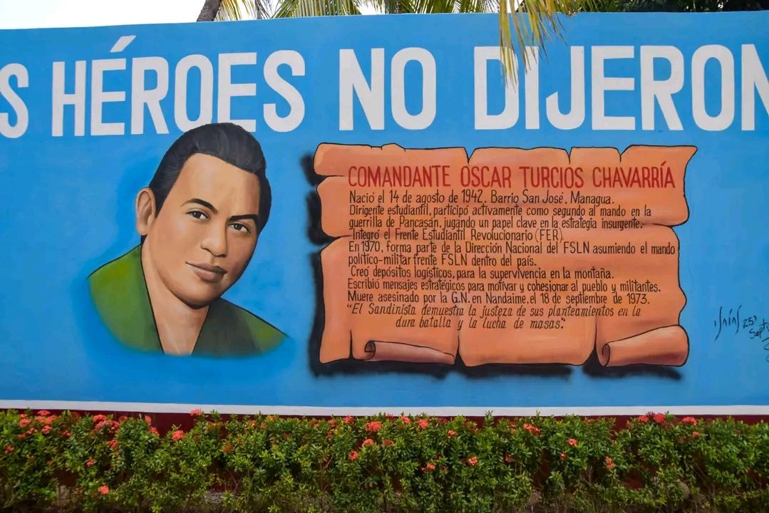 🇳🇮 Develacion de mural dedicado a los compañeros Óscar Turcios, Juan José Quezada, Ricardo Morales Avilés y Jonathan González, a 52 años de su tránsito a la inmortalidad.
#Nandaime #Nicaragua