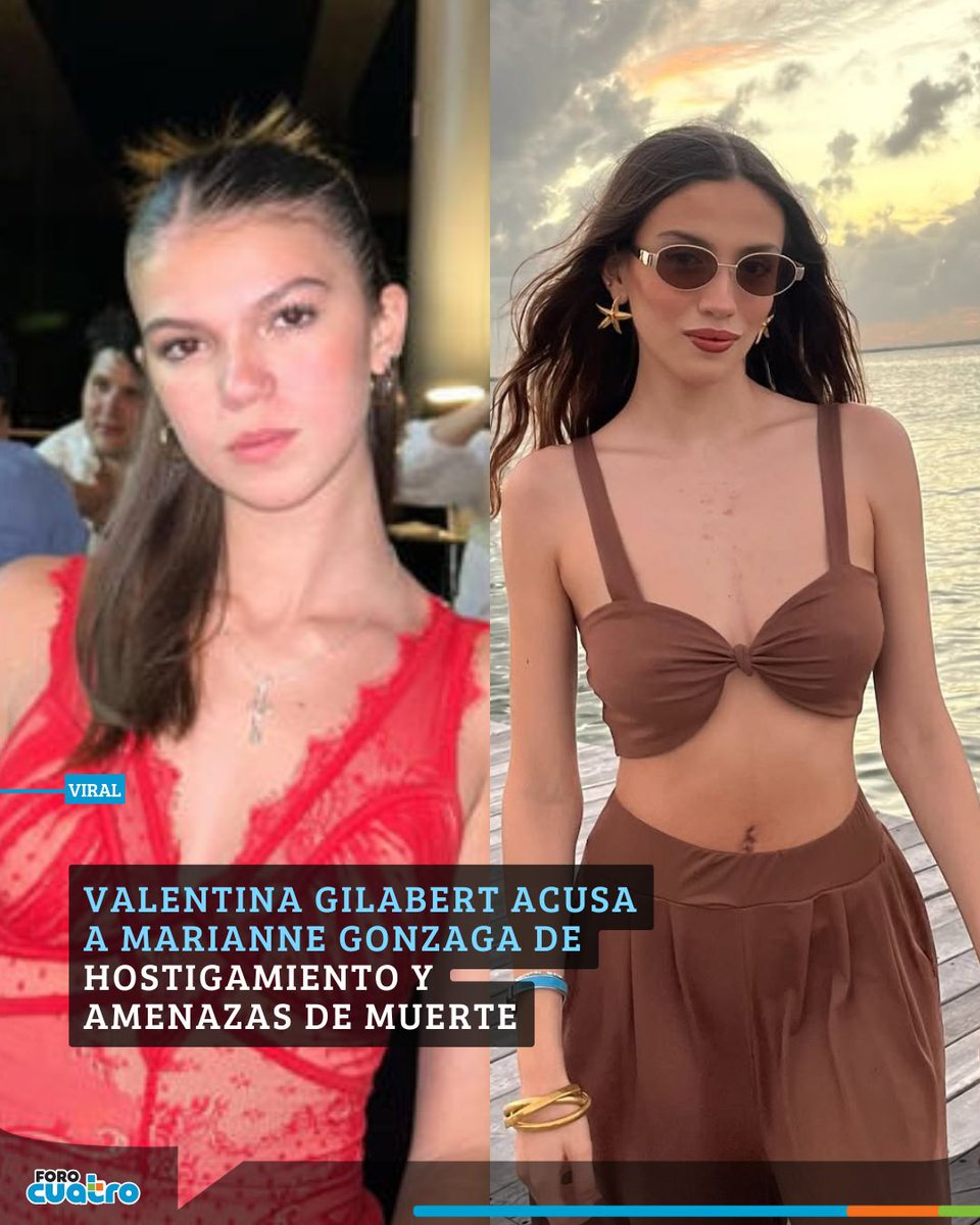 Valentina denunció que recibe amenazas de muerte y acoso constante...

👉👉 forocuatro.com/entretenimient…

#ValentinaGilabert #MarianneGonzaga #Justicia #Violencia #AcosoDigital #TikTok #CasoValentina #Respeto #NoMásViolencia