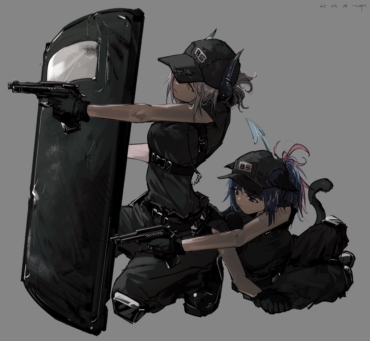 ramep40's tweet photo. リスカム×ジェシカ #Arknights #明日方舟 https://t.co/qUUmVrm7Bm