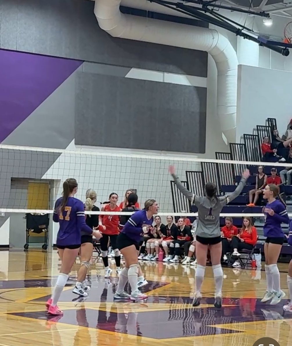 SagesAthletics's tweet image. Homecoming Week Volleyball! 🏐
Monticello vs. Mt. Zion 

The Sages (9-5) take down the Braves (11-6) in straight sets, 25-20, 25-15 — and sweep all three levels for a big Homecoming week win! 💜💛 #GoSages