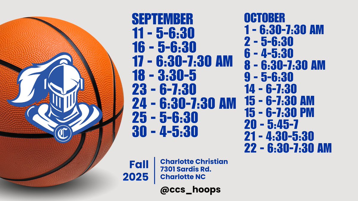Fall Workout Schedule 🏀💪 #CCSnation #RiseWithUs