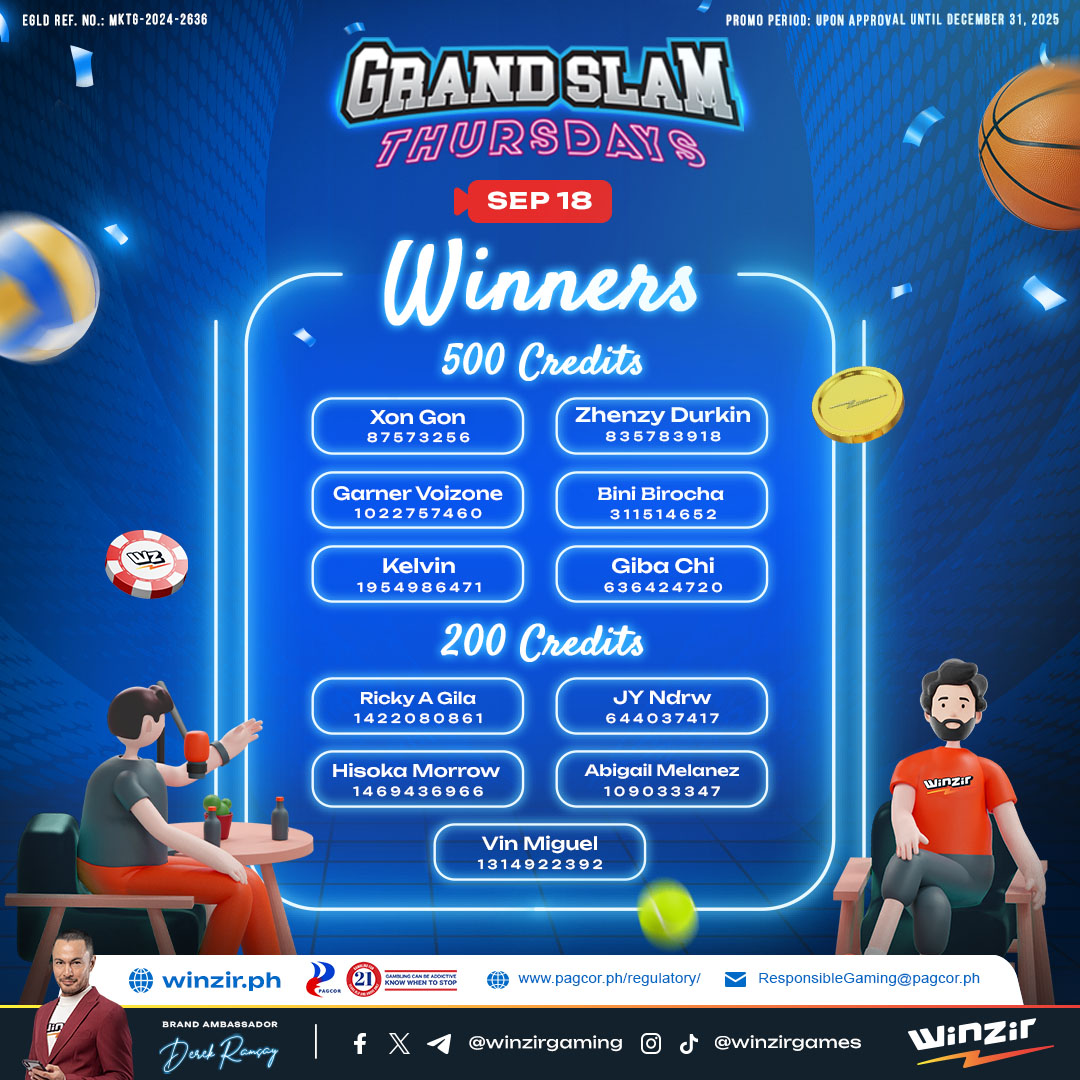 winzirgaming_ph's tweet image. Congrats to our lucky GST Winners from last night’s podcast! 🎉

Enjoy your prizes and keep the streak alive—more wins await! 🔥

📢 Don’t miss the next episode of Grand Slam Thursdays—baka ikaw na ang susunod na manalo!

#winzir #WinFromWithin #podcast #GST