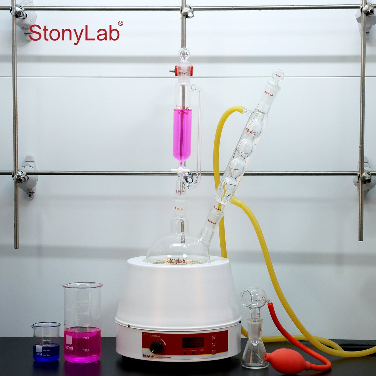 StonyLabChem's tweet image. StonyLab ⚗️ Pressure Equalizing Addition Funnel (50–500 mL) 🔬

🥼 Made of borosilicate 3.3 glass – pressure &amp;amp; chemical resistant for reliable lab use.
⚡ Equipped with PTFE stopcock &amp;amp; pressure equalizing tube – smooth, controlled reagent addition every time.
🔩 24/40 standard…