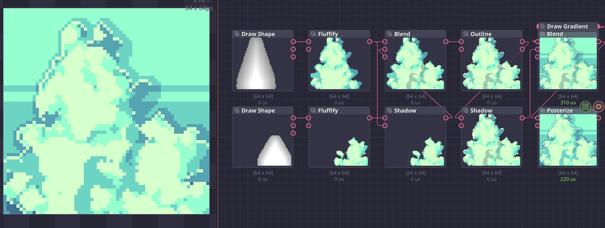 Fluffy cloud. #pixelcomposer