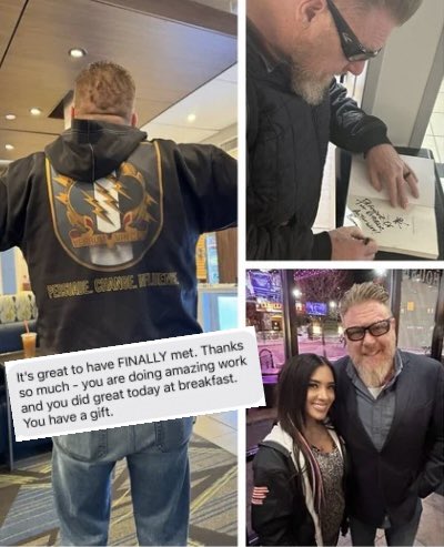 .@BooneCutler found me lost, searching for purpose, like so many Patriots yearning for a place to belong. 
His guidance gave me direction when I needed it most.

When we finally met in person, he sent me this message (in the picture; the jacket he’s wearing is a Defender of the