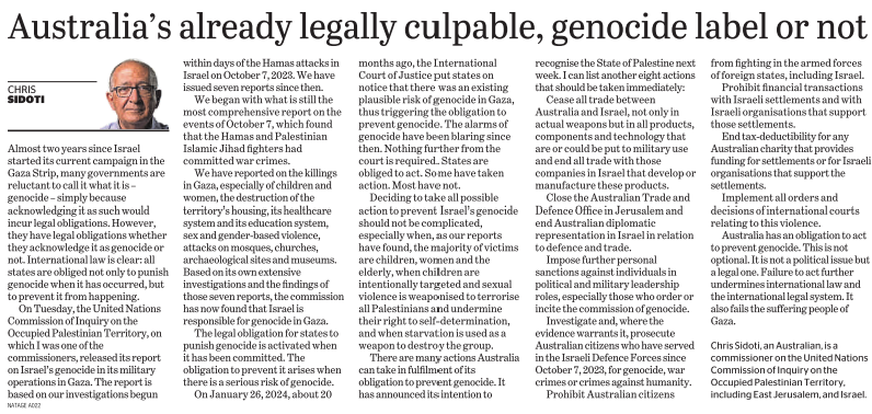 hpglassford's tweet image. Important opinion piece from the Age, outlines steps Australia should take. Don't just shout "sanction Israel", here are some specifics.