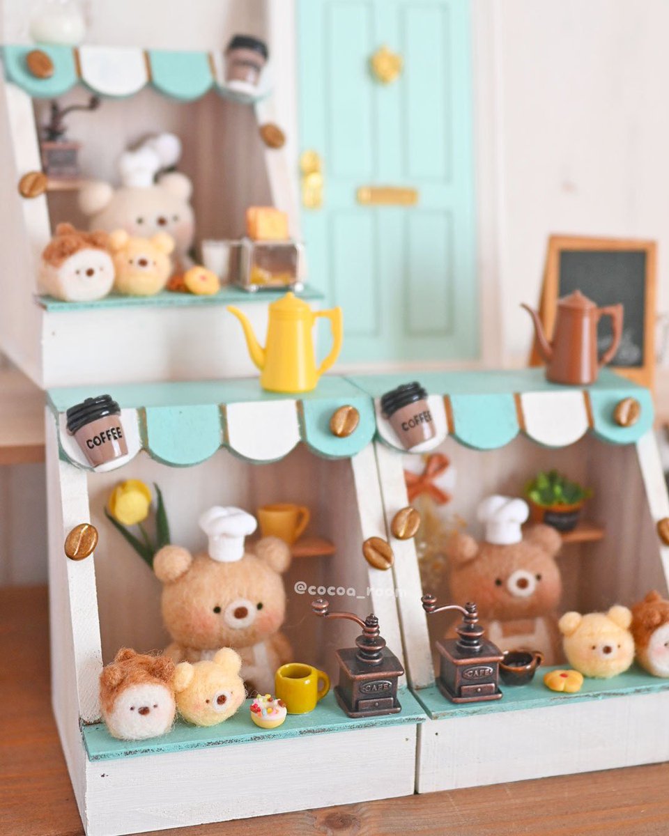 cocoa room 羊毛フェルト くま食パン 2個セット cocoa room 羊毛フェルト くま食パン 2個セット cocoa room 羊毛