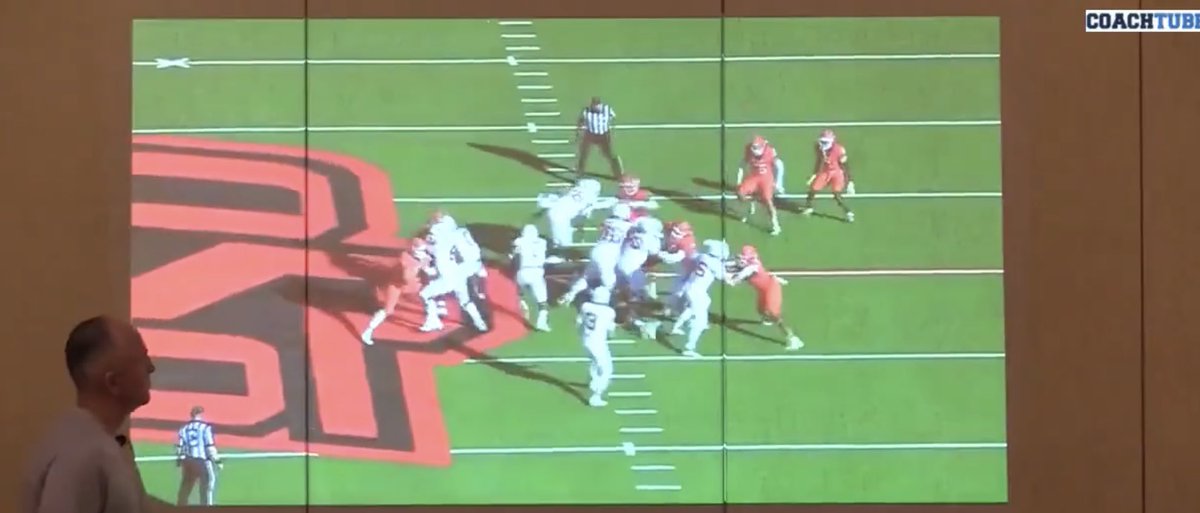 J_Thack1's tweet image. Ball was snapped on the hash. Gap scheme run. #agap @joshherring1
