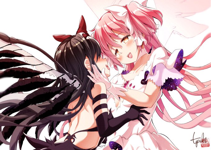 悪魔&女神 ※サークルカット用で描いたもの 