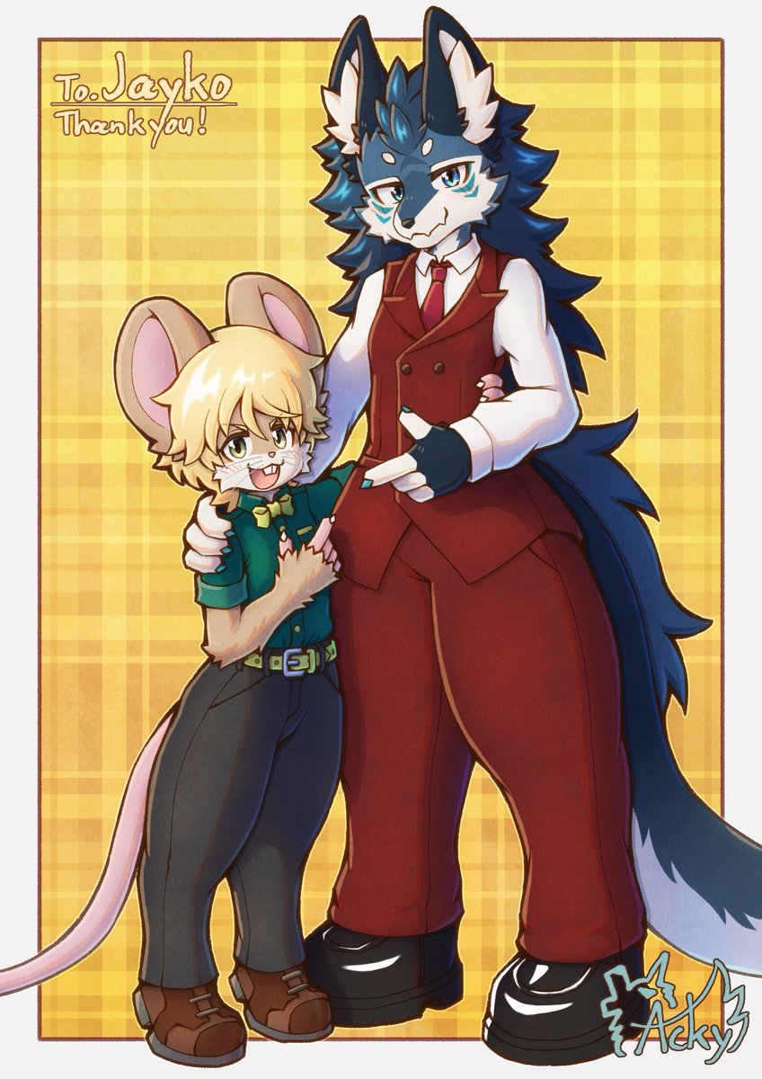 Commission artwork!🐭🐺