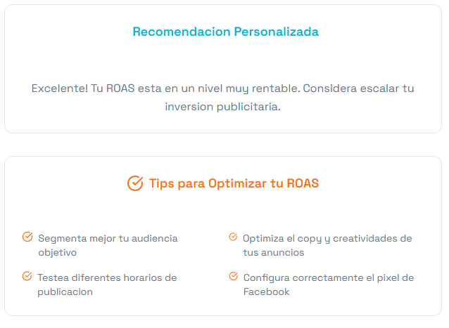 Introducing: Calculadora de ROAS by <a href="/manejads/">MANEJADS</a> 

Mientras sigo trabajando en las funciones core de la plataforma, les dejo esta herramienta 100% gratuita que mide el rendimiento de tu inversión en publicidad.

Enlace en el primer comentario 👇