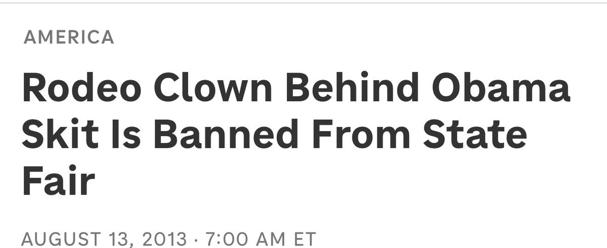 DLoesch's tweet photo. The left cares so much for free speech they once got a clown banned from the rodeo for life because he mocked Obama https://t.co/us3NGMOHIr