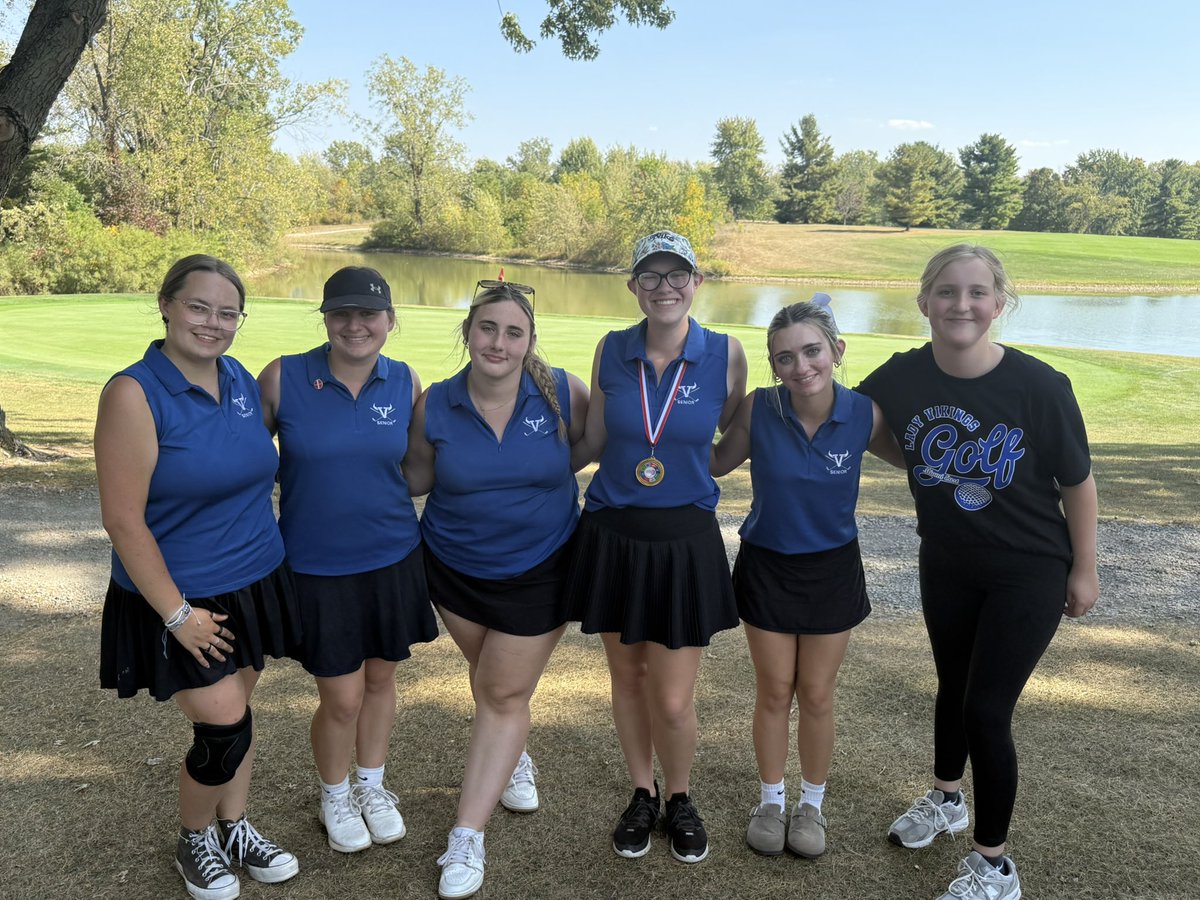 MGirlsgolf's tweet photo. The Lady Vikings had a solid day at the TRC conference and came in third!!  It was a beautiful day of golf! We’re so proud of their progress! 
Scores:
Bianca Stevens: 101
Sophie Minnich: 112
Addi Register: 113 (9 hole PR👏)
Evelyn Potter: 119
Tapanga Henderson: 161 https://t.co/WA4xk5d0Fq